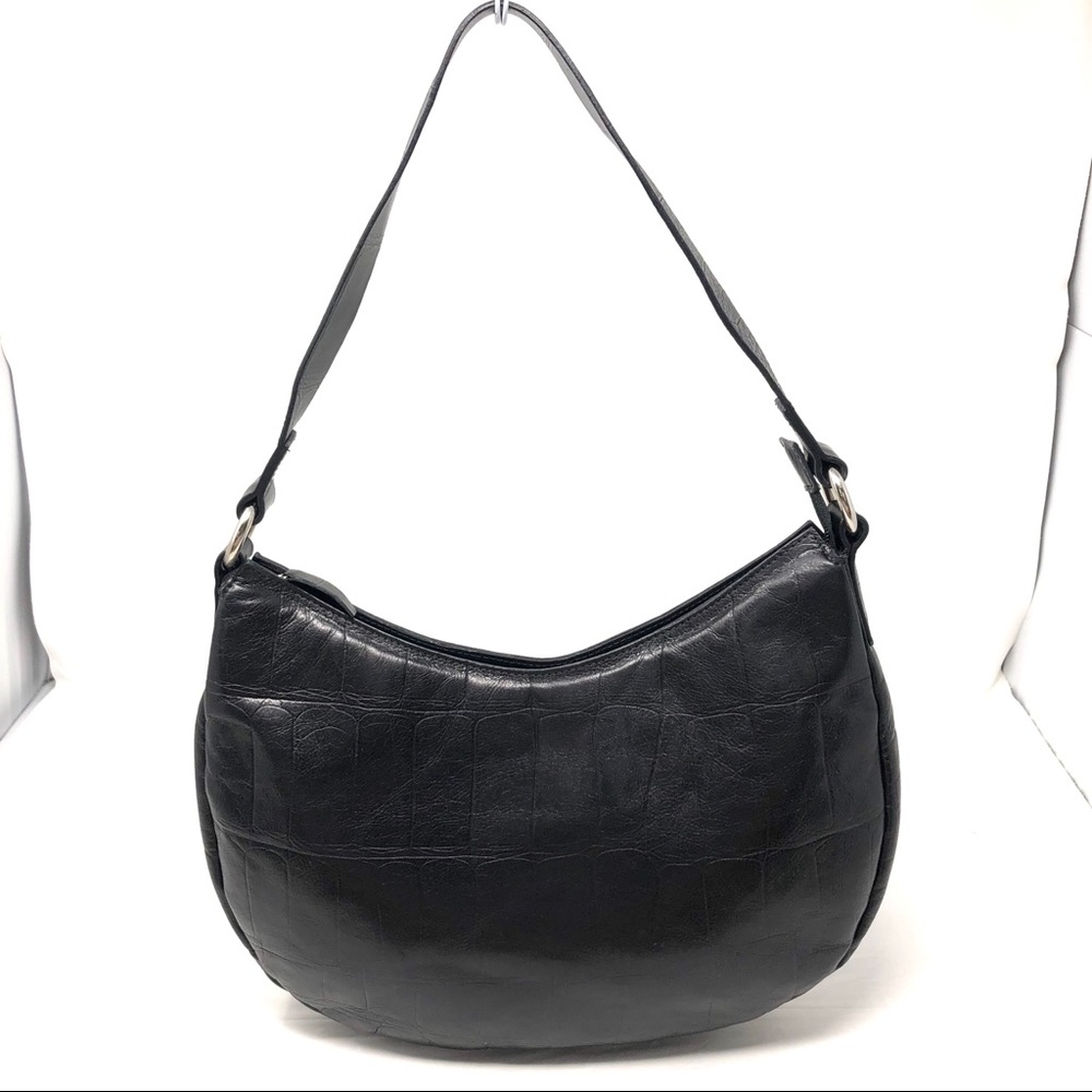 FALOR black textured leather purse, made in Italy